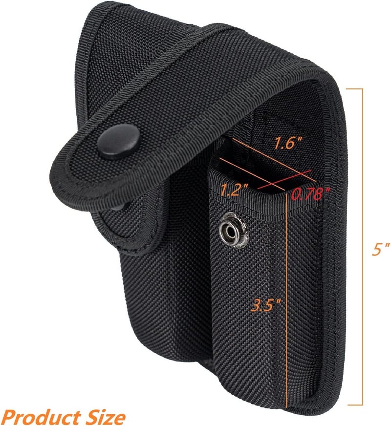 TACNEX Single/Double Magazine Pouch Duty Belt Nylon Mag Holder Pistol Mag MOLLE Holster Carry Case Compatible w/Double & Single Stack Magazines .380, 9mm & 40 Cal for Glock H&K Ruger S&W M&P Walther - Image 5